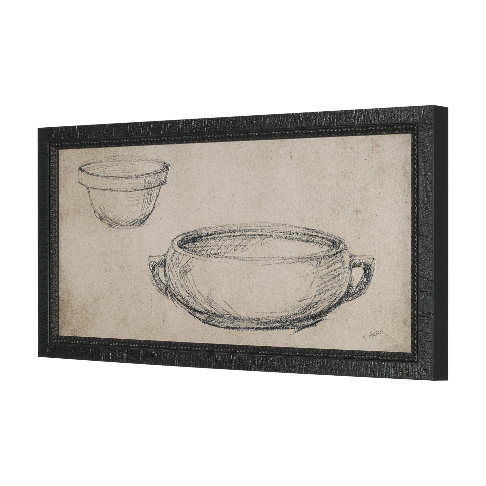 Vintage Tableware Sketch (Set of 2)