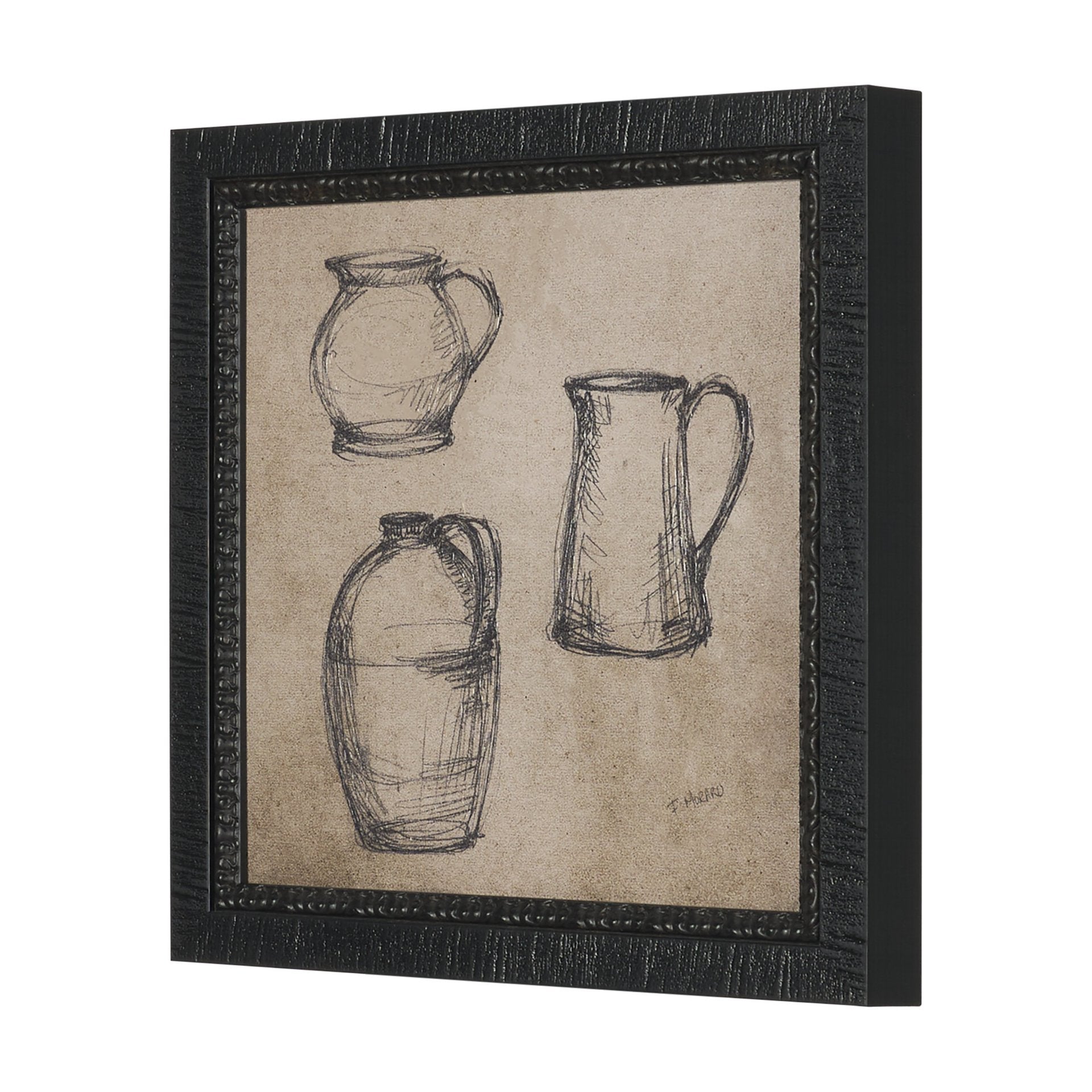 Vintage Tableware Sketch (Set of 2)