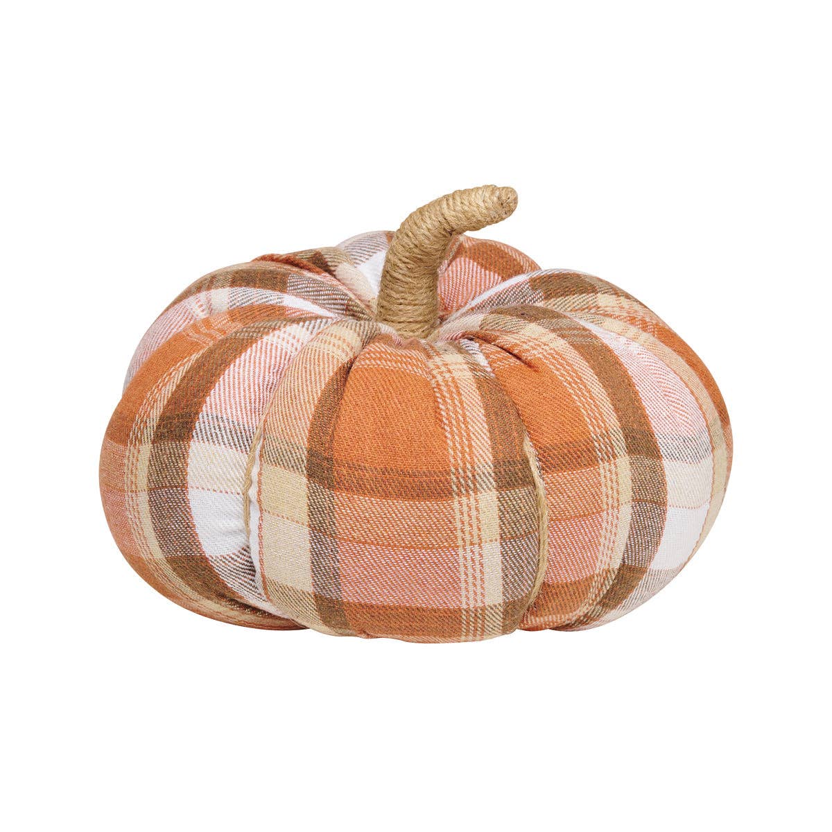 Autumn Plaid Fabric Pumpkin
