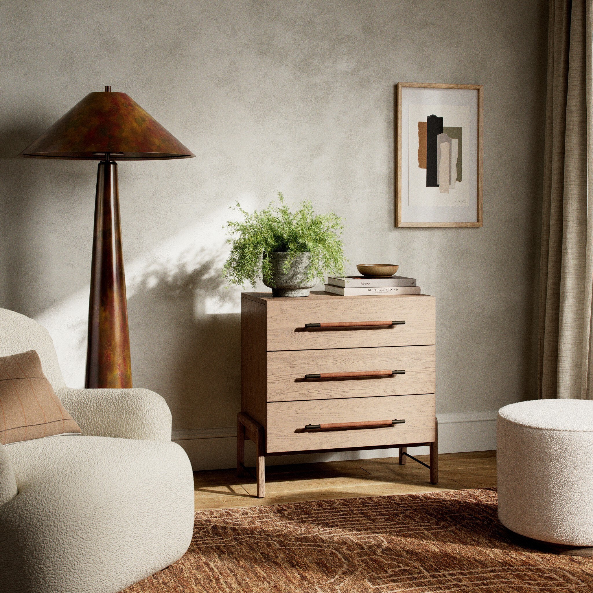 Rosedale 3-Drawer Nightstand