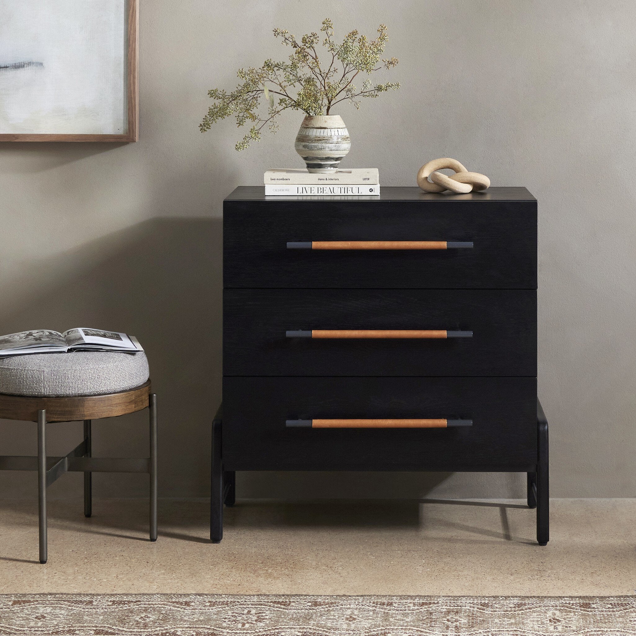 Rosedale 3-Drawer Nightstand