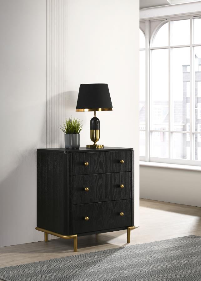 Arthur 3-Drawer Nightstand