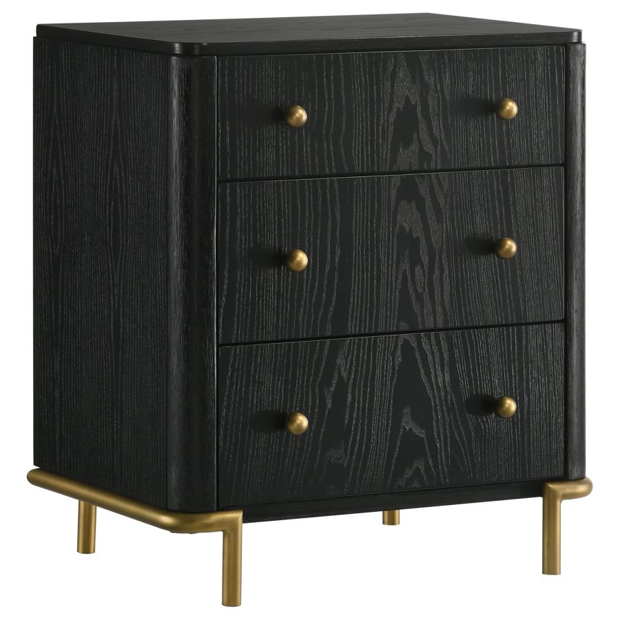 Arthur 3-Drawer Nightstand