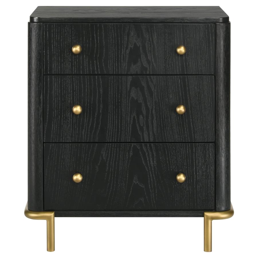 Arthur 3-Drawer Nightstand