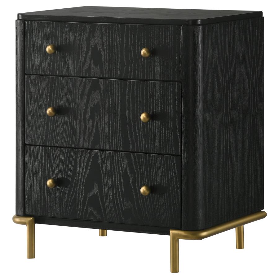 Arthur 3-Drawer Nightstand