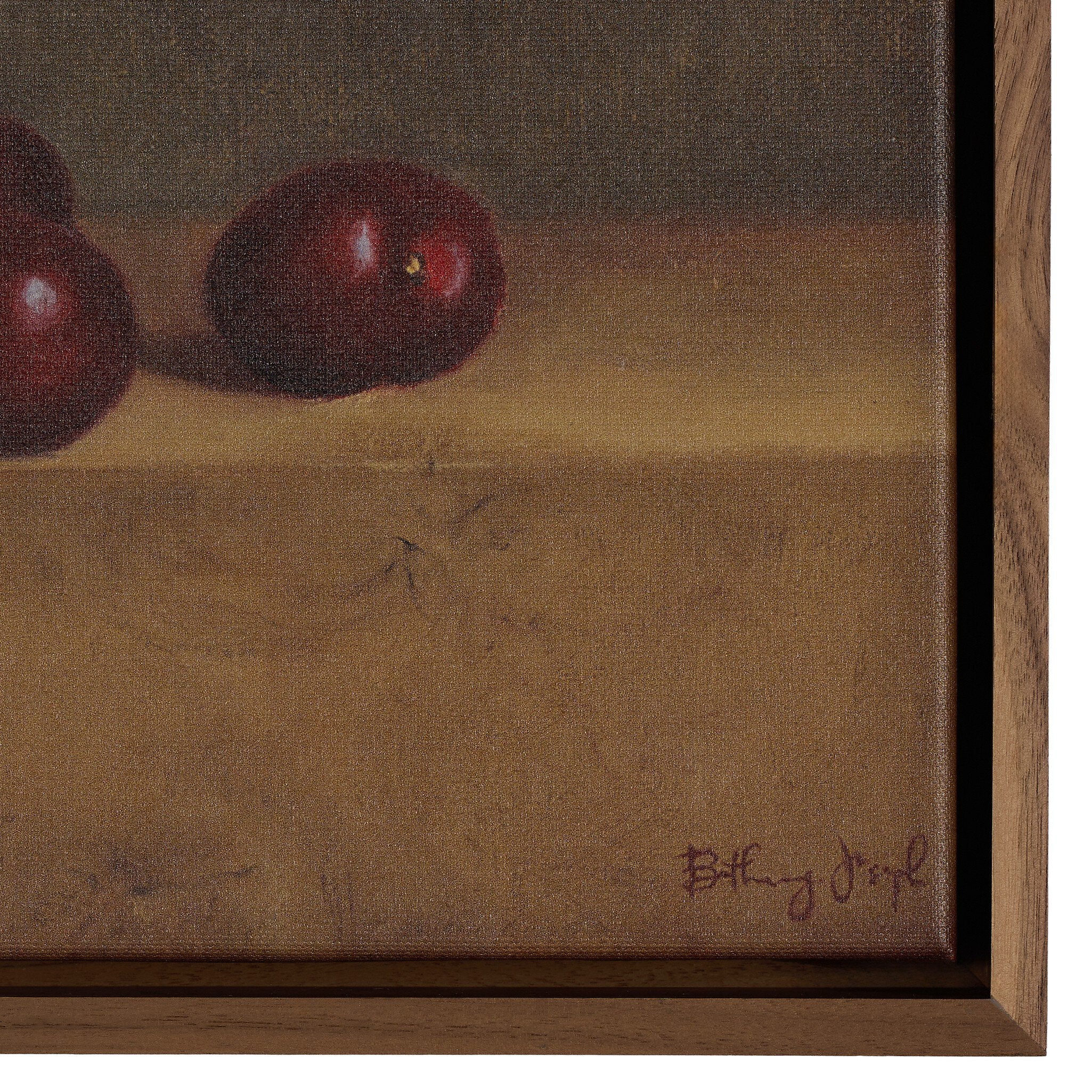 Red Cherries On Red Oak by Bethany Joseph