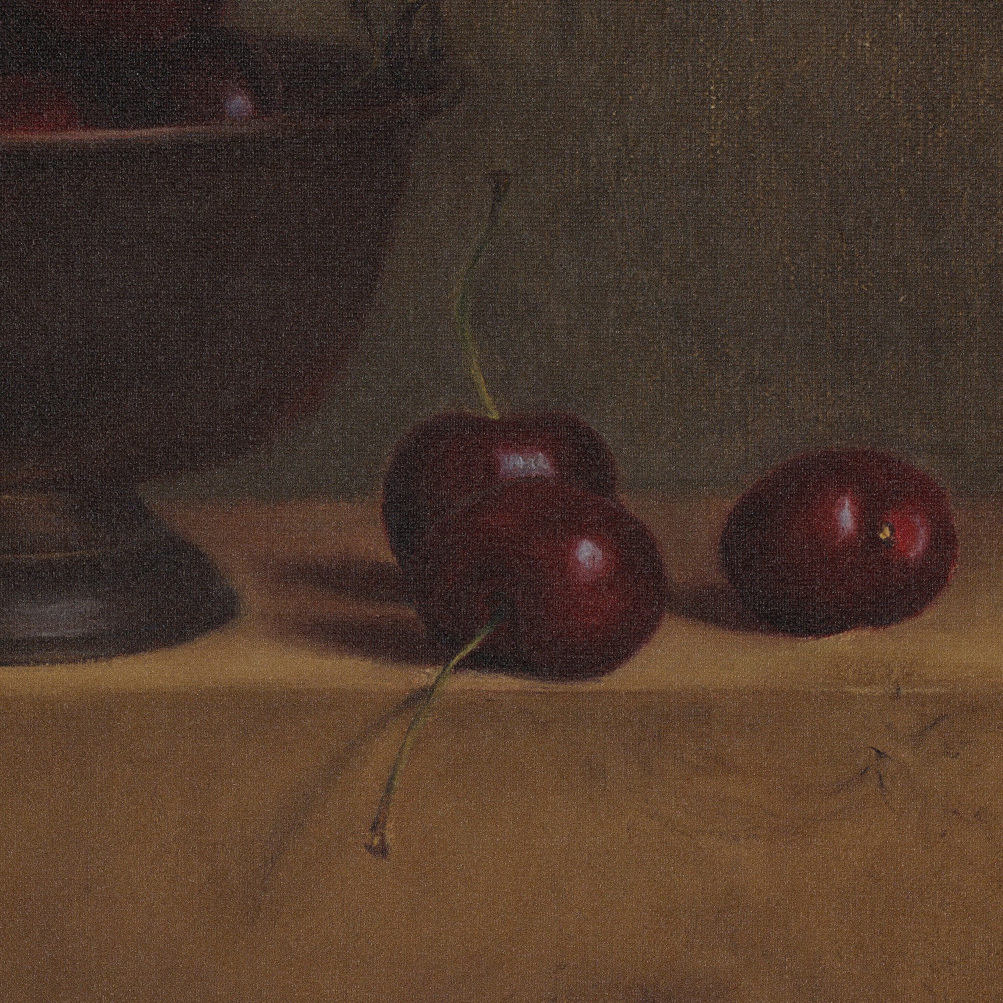 Red Cherries On Red Oak by Bethany Joseph