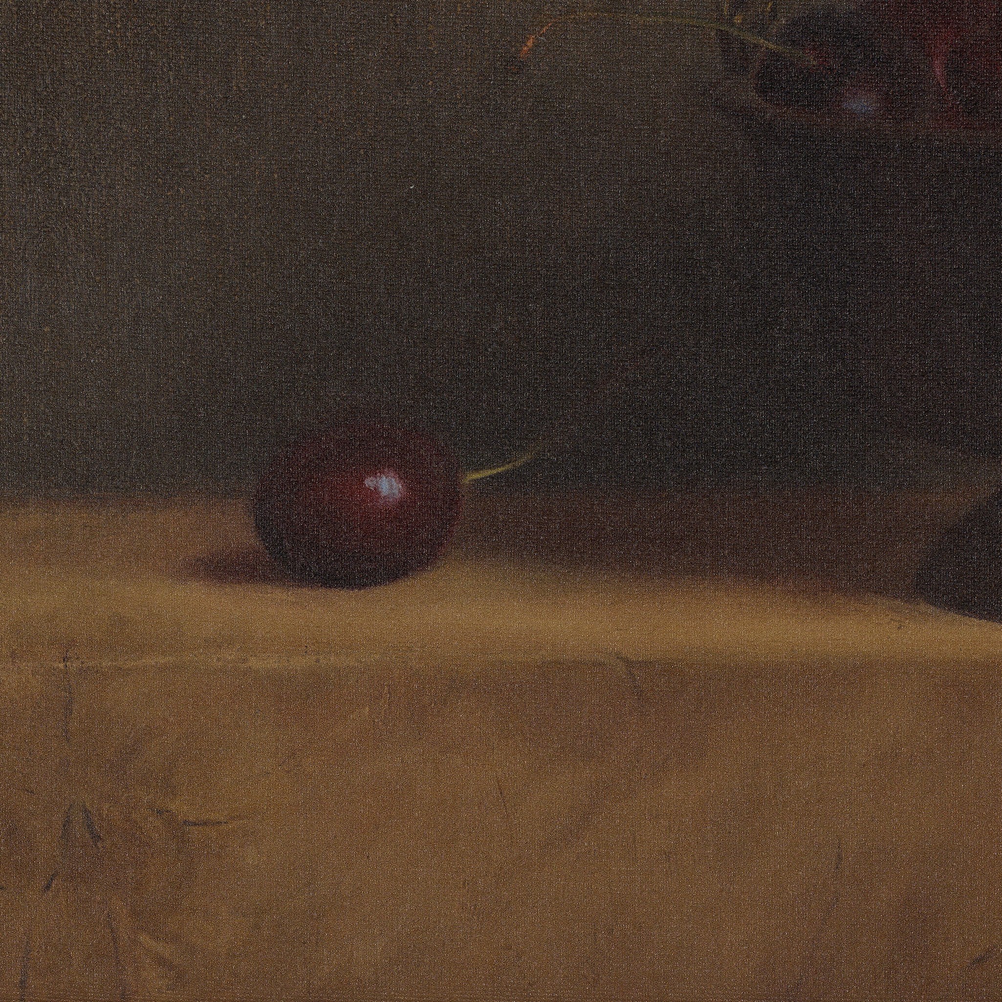 Red Cherries On Red Oak by Bethany Joseph