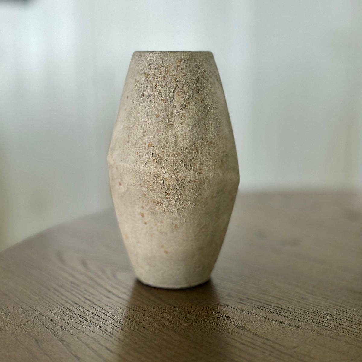 Large Rustic White Vase