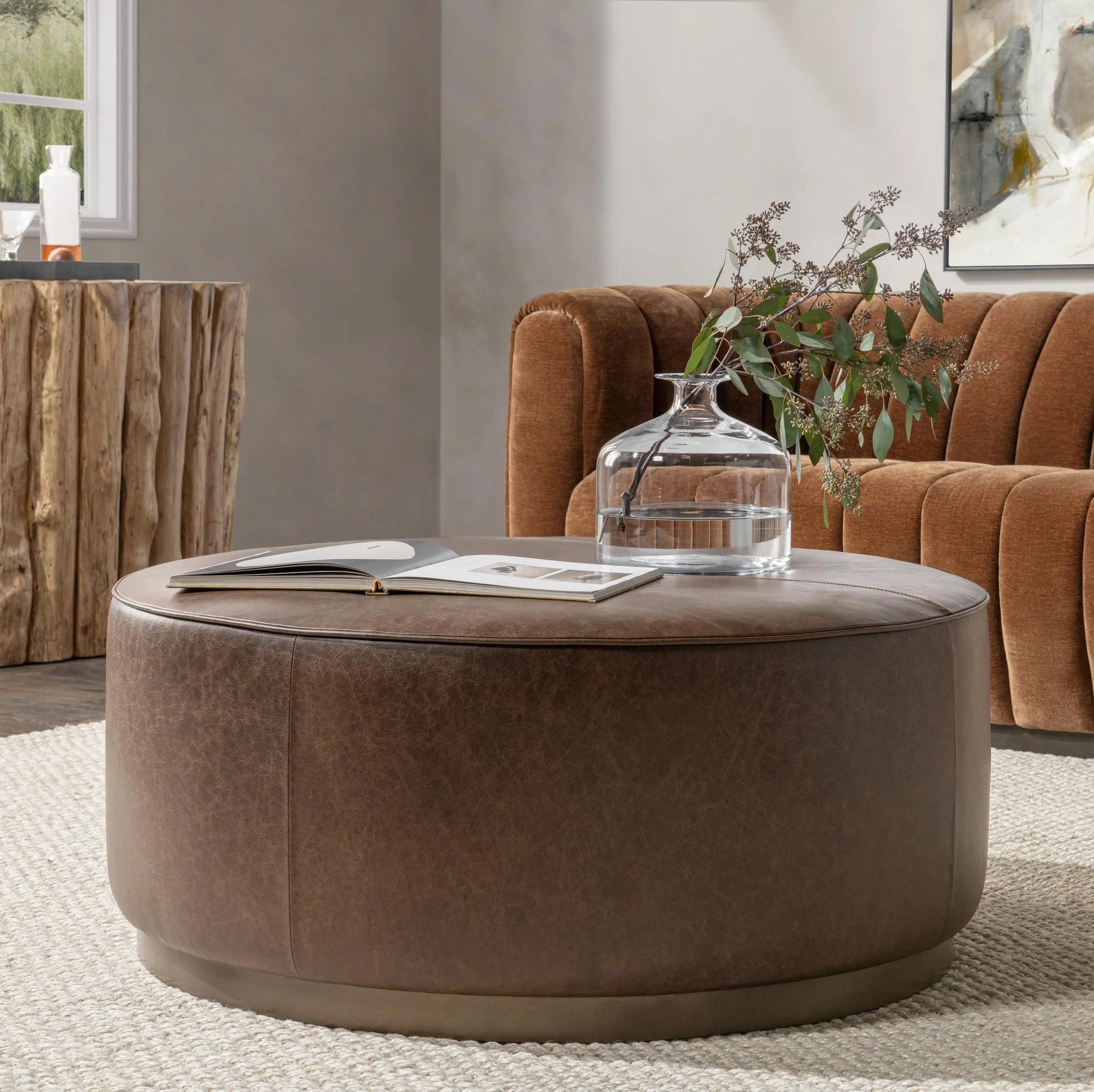 Clarice Leather Coffee Table