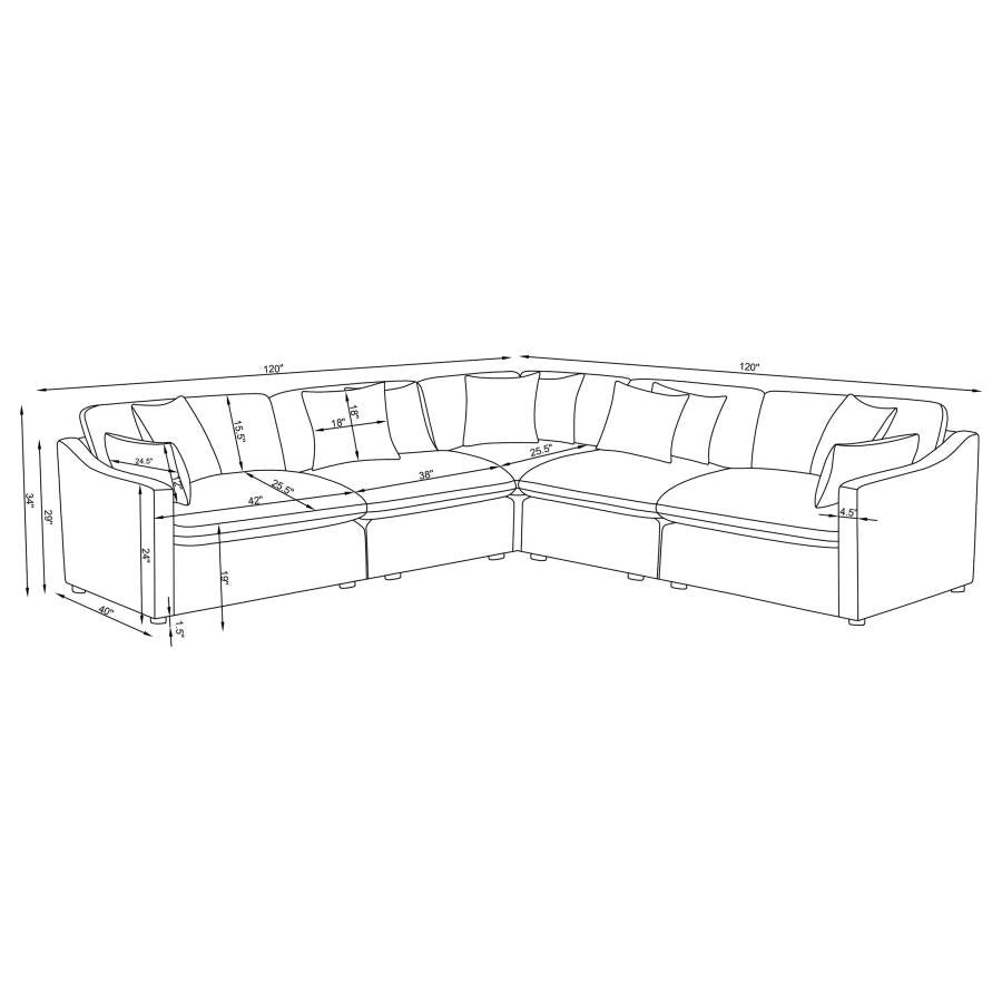 Hudson 5-Piece Sectional
