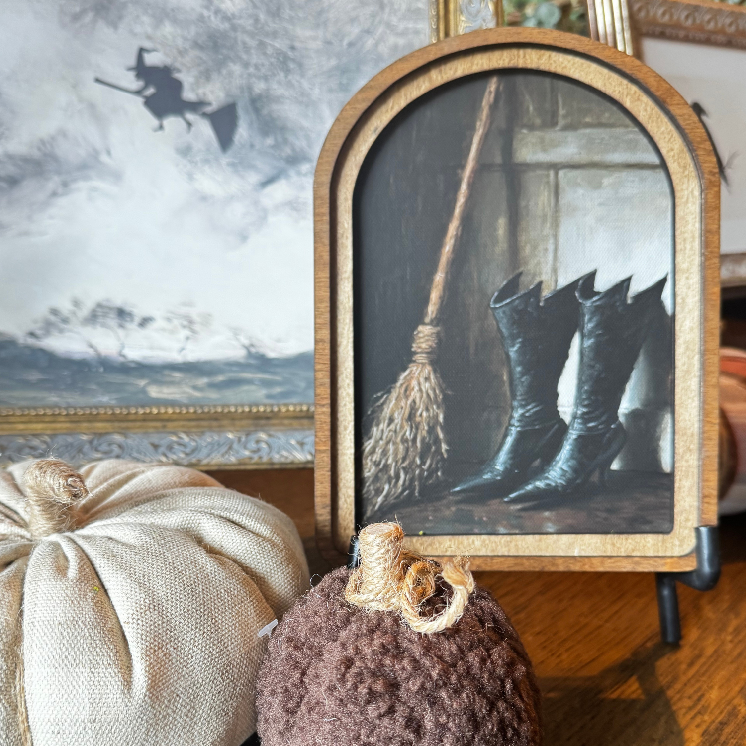 Arch Top Witch Boots Framed Art