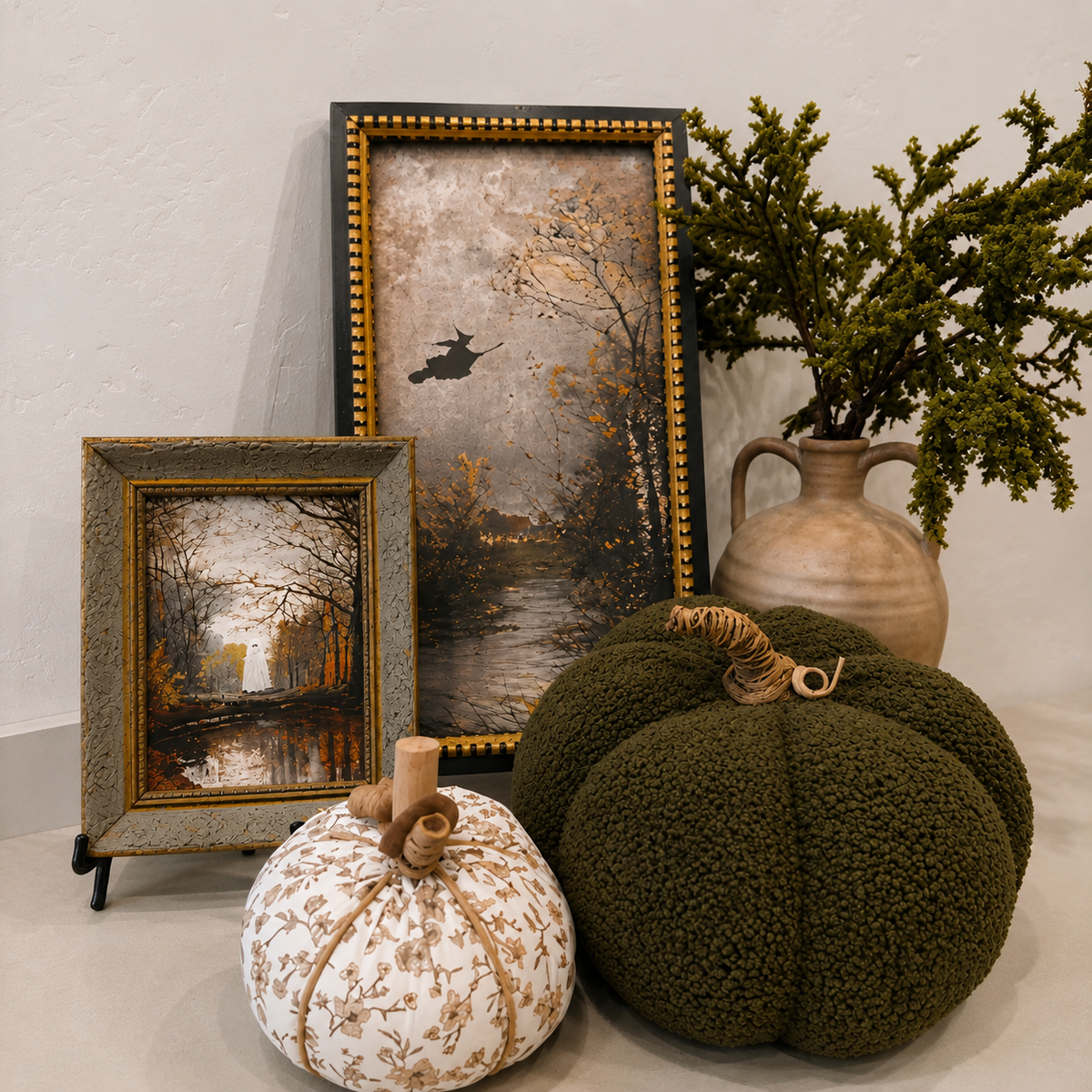 Floral Plush Pumpkin