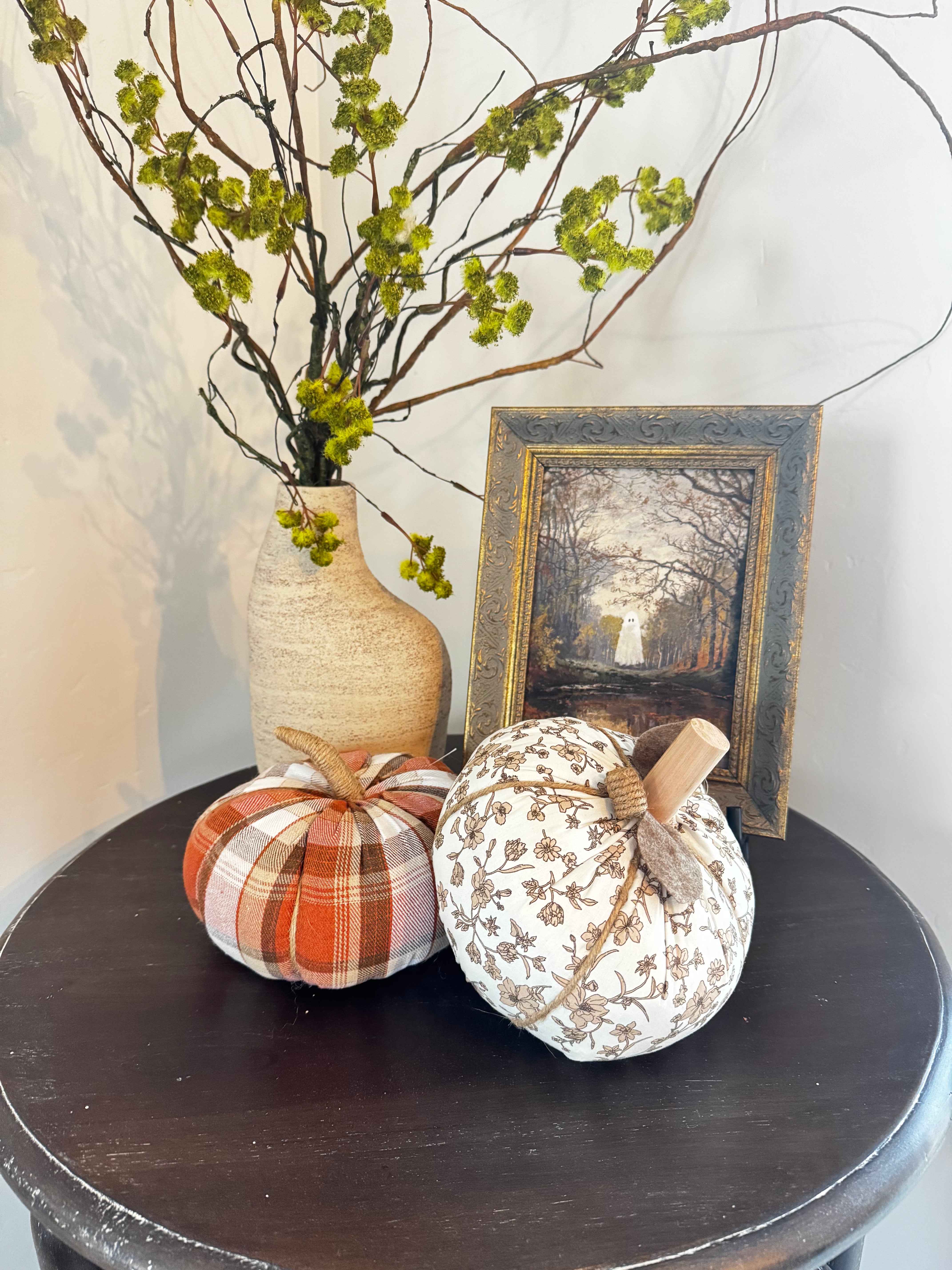 Floral Plush Pumpkin
