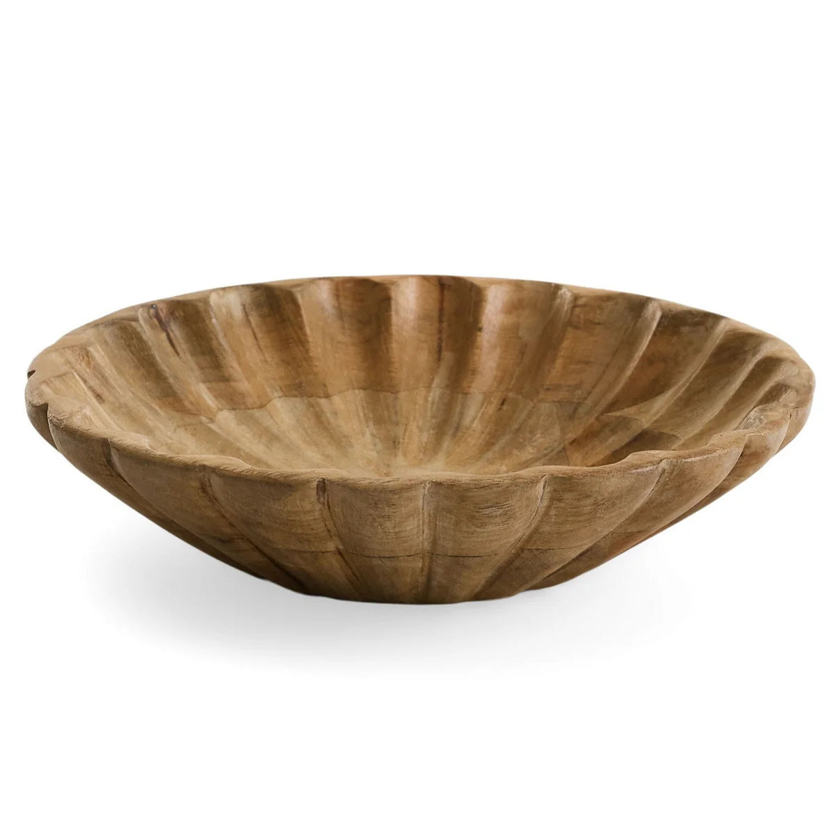 Scallop Mango Wood Bowl