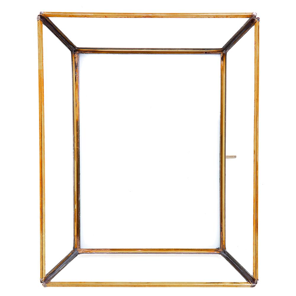Brass Glass Frame Table Decor