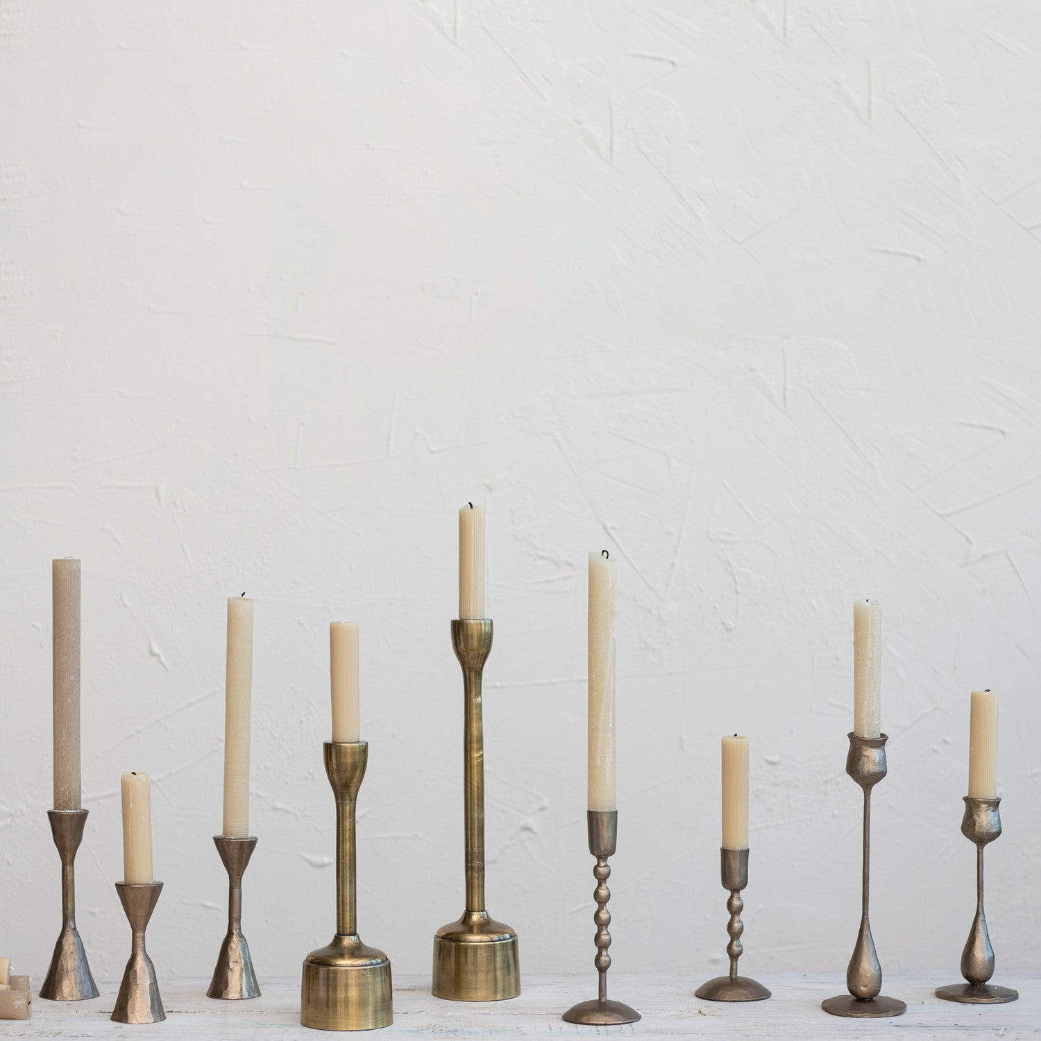 Antique Brass Taper Holders