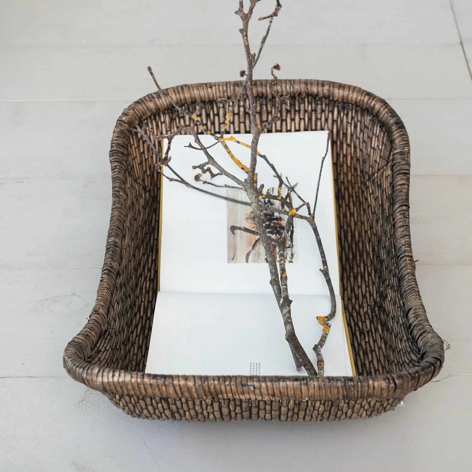 Woven Wicker Vintage Tray