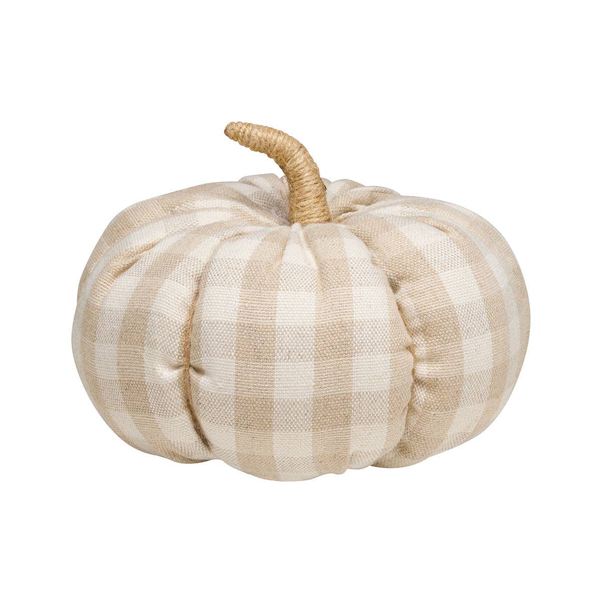 Tan Check Fabric Pumpkin