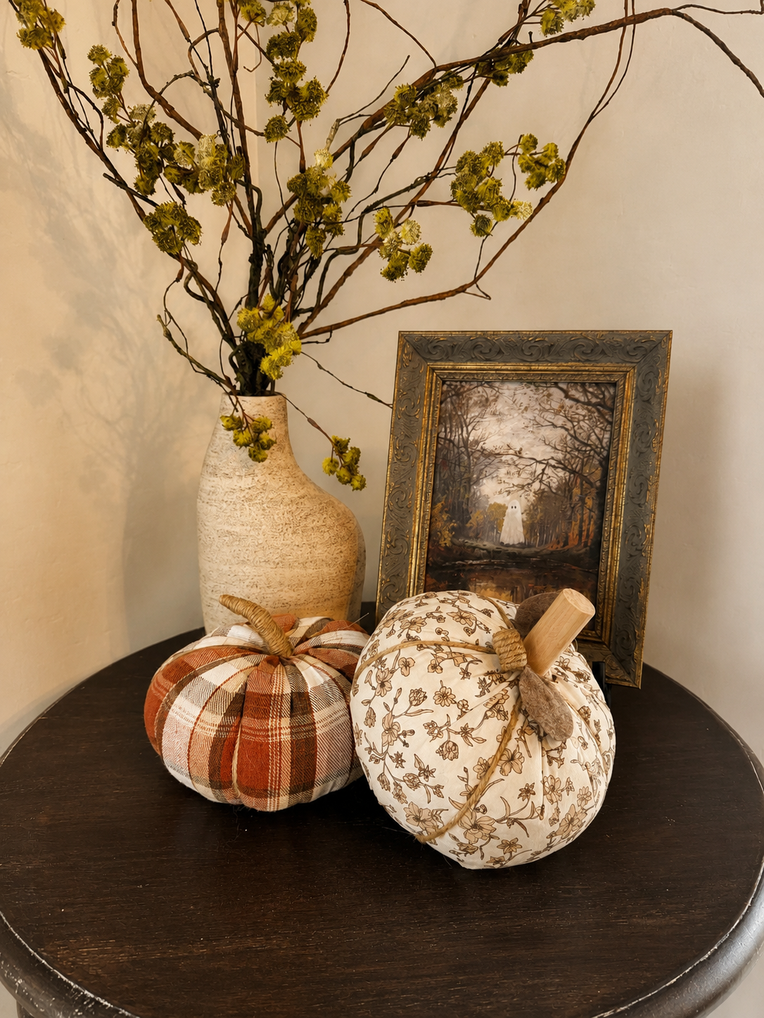 Floral Plush Pumpkin